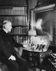 William Lyon Mackenzie King gazing at the portrait of his mother, Isabel Grace Mackenzie King