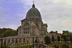 Saint Joseph's Oratory from car view in Montreal