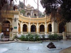 Neptune Fountain at Santa Lucia Hill in Santiago, Chile