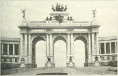 Larc monumental du parc du Cinquantenaire in Brussels, 1910