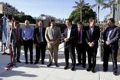 Mauricio Macri and Maurice Closs inaugurating Plaza Provincia de Misiones in Buenos Aires