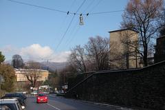 Panoramic view of Bergamo in winter