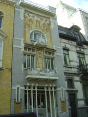 Front facade of Maison Cauchie in Brussels