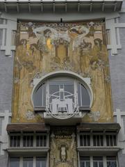 Art Nouveau facade on a house in Brussels