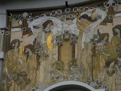 Art Nouveau Mural on a House in Brussels