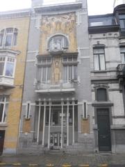 Art Nouveau facade of Maison Cauchie in Brussels