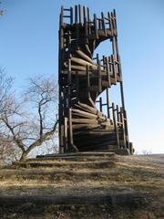 Kis-Hárs Hill view tower under a blue sky