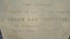 Gaelic inscription on Duncan Ban MacIntyre's Memorial in Greyfriars Kirkyard