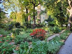 Brera Botanical Garden featuring lush greenery and architectural structures in Milan