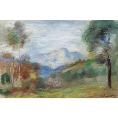 LE BÂOU À SAINT JEANNET VU DES ENVIRONS DE CAGNES by Renoir