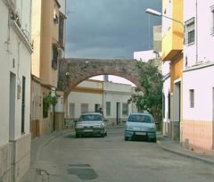 Aqueduct arch over Vicente de Paul street in Algeciras