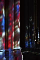 Play of light and colors in the Basilica of Saint-Michel in Bordeaux