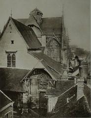 Western portal and square of Basilica of Urban in Troyes