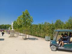 Palace and park of Versailles in France