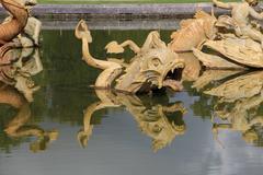 Dragon's pool at the Palace of Versailles park