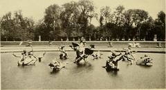 1902 illustration from European and Japanese gardens book showing the Basin of the Dragon in Versailles