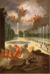 View of the Dragon Basin in Versailles