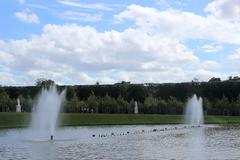 Bassin du Miroir during Grandes Eaux Musicales 2013 in the Palace of Versailles Garden