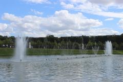 Bassin du Miroir during Grandes Eaux Musicales 2013 in Versailles Palace Gardens