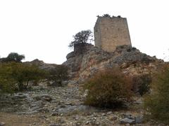 Castillo de Otíñar in Jaén viewed from the west slope