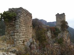 Castillo de Otíñar in Jaén with Alcazarejo seen from the western wall bastion