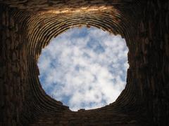 Ruins of the smaller tower's vault at Castillo de Otíñar in Jaén