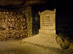 Catacombs of Paris plaque commemorating the fighting at the Tuileries on August 10, 1792 during the French Revolution