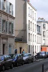 exit of the Paris Catacombs on a residential street