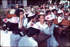 Christmas celebration with children at Kirstenbosch National Botanical Garden, 1962