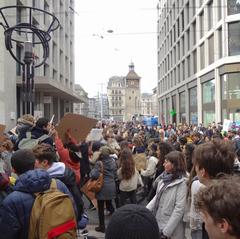 Climate strike and student demonstration in Geneva on March 15, 2019