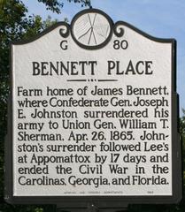 Bennett Place historic marker