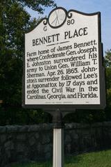 Bennett Place historical plaque in Durham, North Carolina