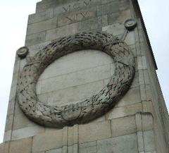 Wreath on Cenotaph by Derwent Wood