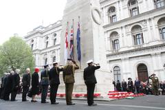 Hugo Swire marks ANZAC Day at the Cenotaph in London