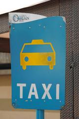 Taxi stand at Manila Ocean Park in Manila, Philippines