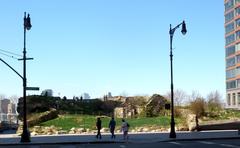 Irish Hunger Memorial in New York City on a sunny midday