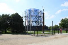 Epoca sculpture by René Dantes in front of the Gasometer in Pforzheim