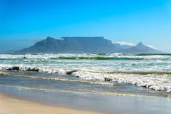 Bloubergstrand beach with Table Mountain in the background, South Africa