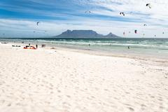 Bloubergstrand beach with ocean and Table Mountain view