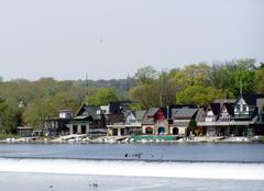 Boathouse Row in Philadelphia seen from across the Schuylkill River