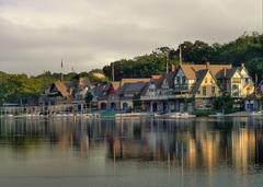 Boat House Row and Philadelphia Art Museum at sunrise