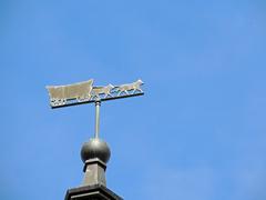 Conestogo wagon weather vane on Pioneer Tower