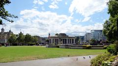 View of the London Borough of Tower Hamlets from Trinity Square Gardens