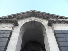 Mercantile Marine Memorial gable at the western end