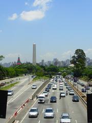 Avenida 23 de Maio in northwest São Paulo viewed from the Ciccillo Matarazzo footbridge