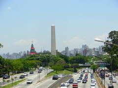 Avenida 23 de Maio northwest São Paulo view from Ciccillo Matarazzo footbridge