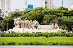 Aerial view of Ibirapuera Park in São Paulo, Brazil