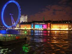 County Hall and the London Eye by night