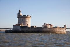 Fort Louvois viewed from a boat at high tide