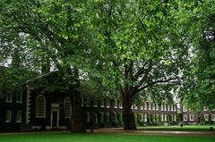 Geffrye Museum facade and garden in London